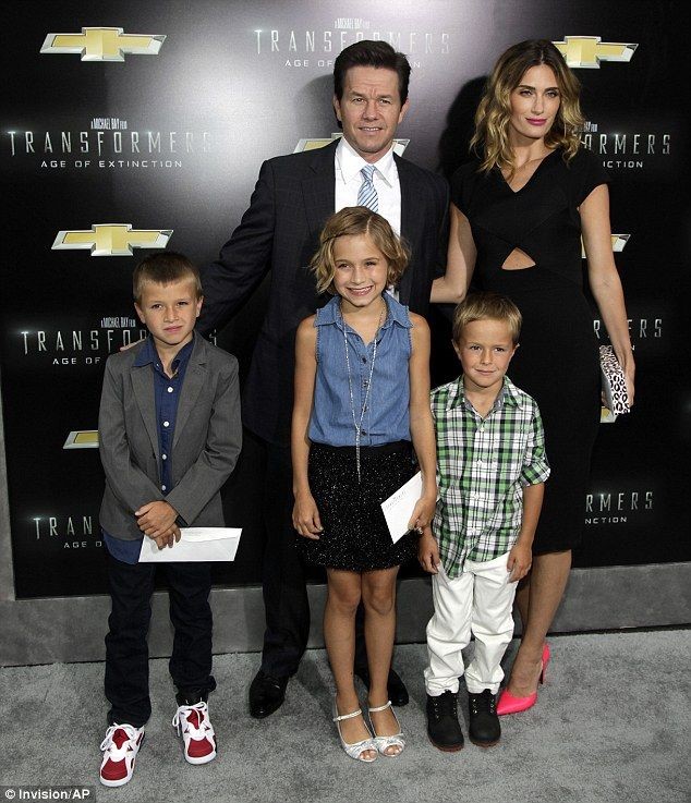 Mark Wahlberg with his family