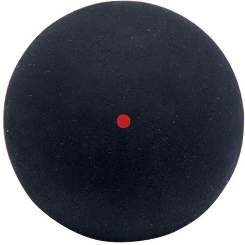 red dotted squash ball