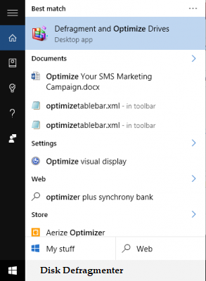 windows disk defragment tool