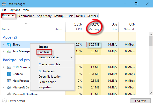 Switch off background process