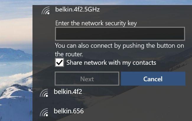 windows 10 wifi options