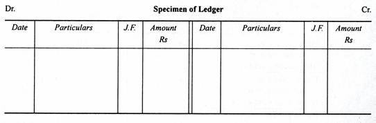 specimen of ledger