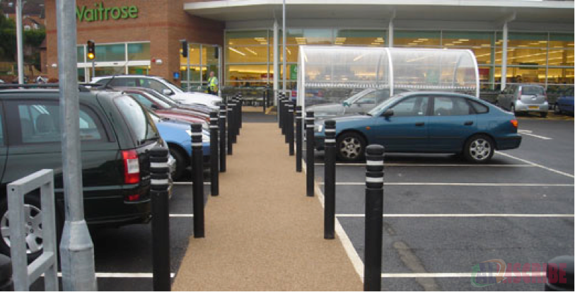 Parking lot bollards