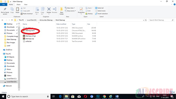 How can we generate HTML Sitemap: Step 5