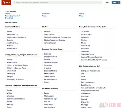 HTML Sitemaps example