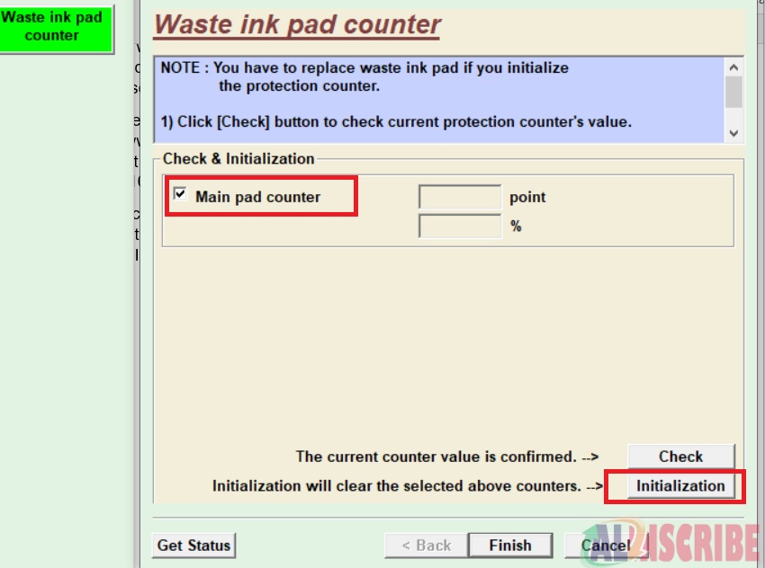 Checking Main Pad Counter and Initializing 